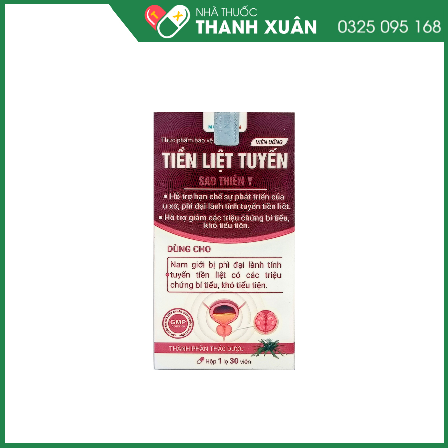 Tiền Liệt Tuyến Sao Thiên Y hỗ trợ hạn chế sự phát triển của u xơ, phì đại lành tính tuyến tiền liệt, hỗ trợ giảm tiểu đêm, bí tiểu